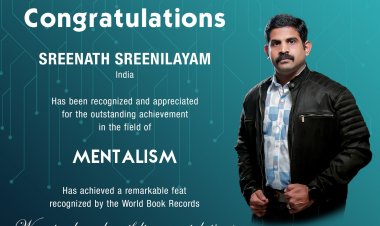 SREENATH SREENILAYAM Bagged Outstanding Achievement in MENTALISM