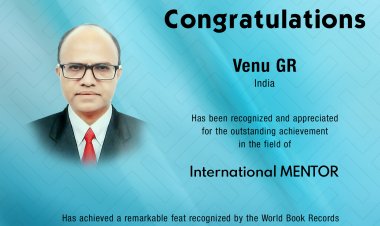 Venu GR Bagged Outstanding Achievement in  International MENTOR