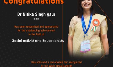 Dr Nitika Singh gaur Bagged Social activist and Educationists